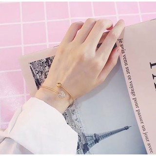 Lắc Tay Trái Tim Nữ [Titan] Đính Đá