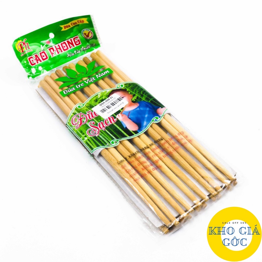 Vỉ 10 Đôi Đũa Tre Hàng Công Ty Chất Lượng Cao