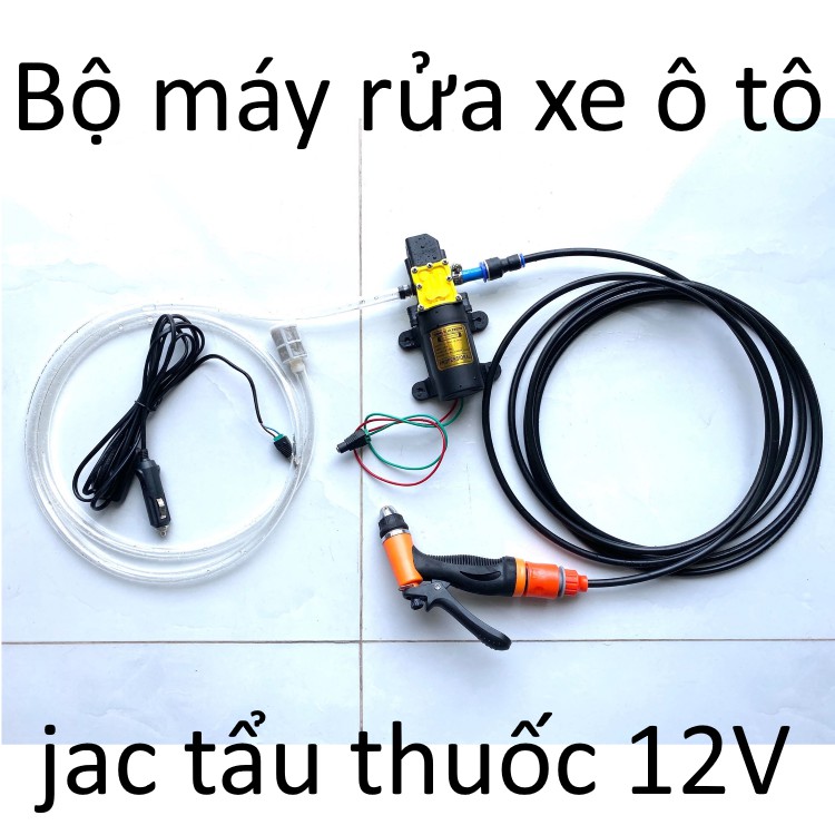 bộ máy rửa xe tăng áp đa năng 12v