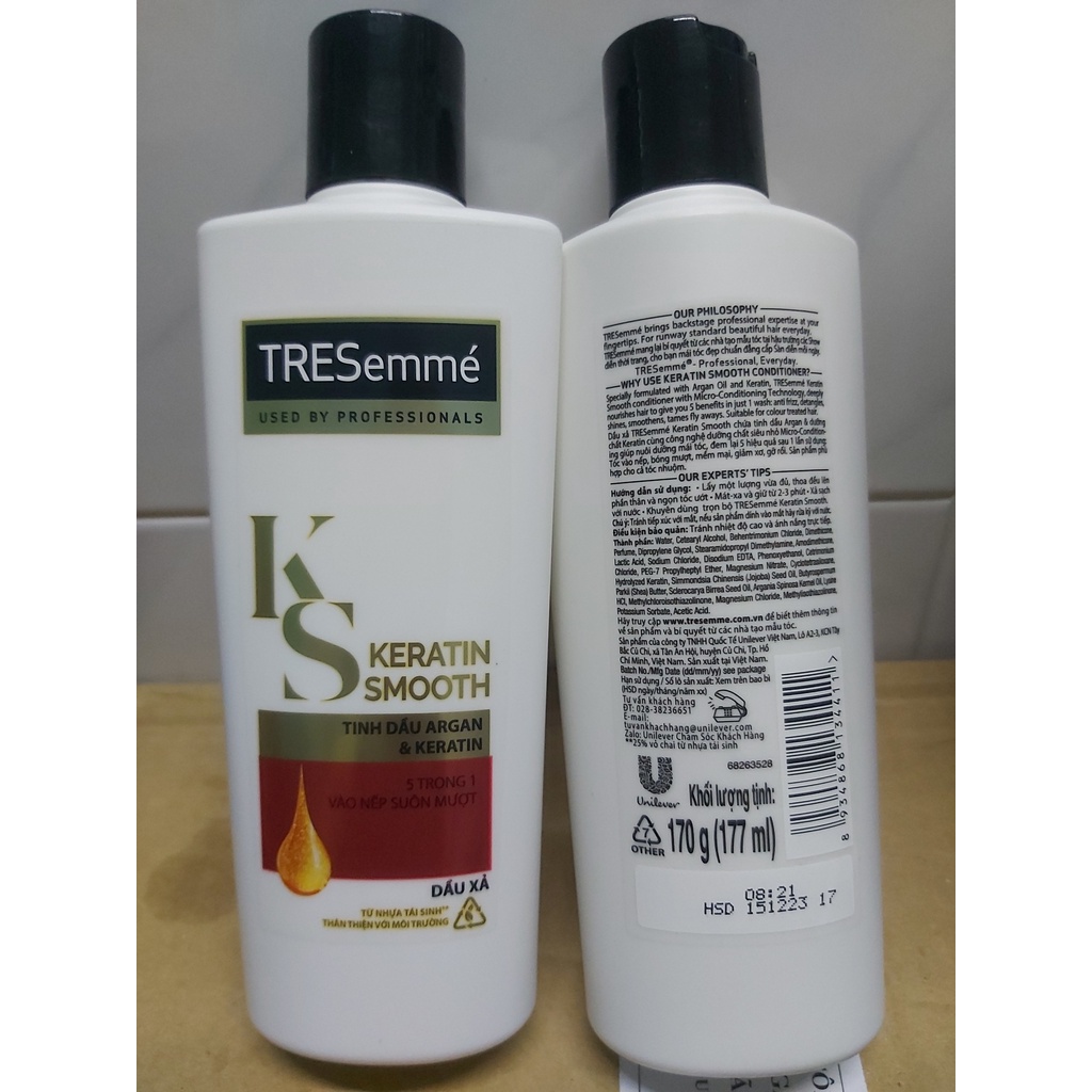 170 - Dầu xả TREsemme Keratin Smooth dành cho tóc khô xơ