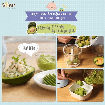 Máy Xay Ăn Dặm Đa Năng Cho Bé Bear Mini B03v2 - Cối Xay Thủy Tinh Borosilicat - Chịu Nhiệt Cao Dễ Dàng Vệ Sinh