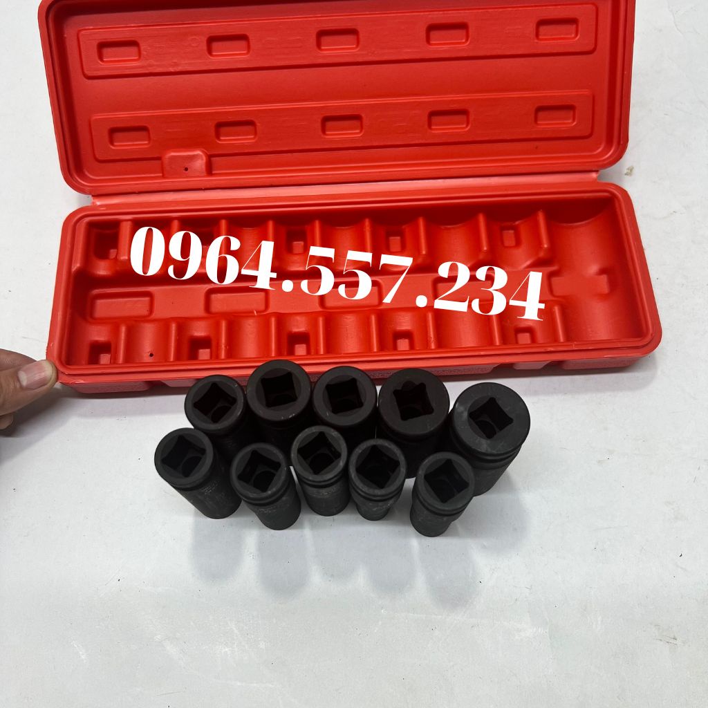Bộ Khẩu 1/2, Bộ Tuýp 10 món Vặn Bulong 1/2 inch 6 cạnh  Cao Cấp TUSAKI-JAPAN