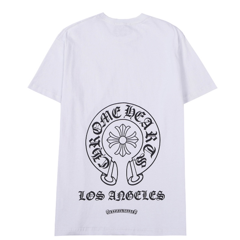 Áo Thun Cotton Ngắn Tay In Hình Chrome Hearts Thời Trang Thể Thao Dành Cho Nam Và Nữ