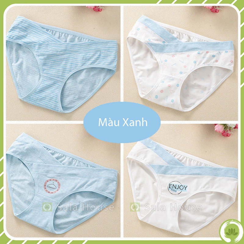 Sét 4 Quần Lót Bầu Cạp Chéo Túi Zip Xịn Chất Cotton, Co Giãn Đàn Hồi size từ 40-85kg