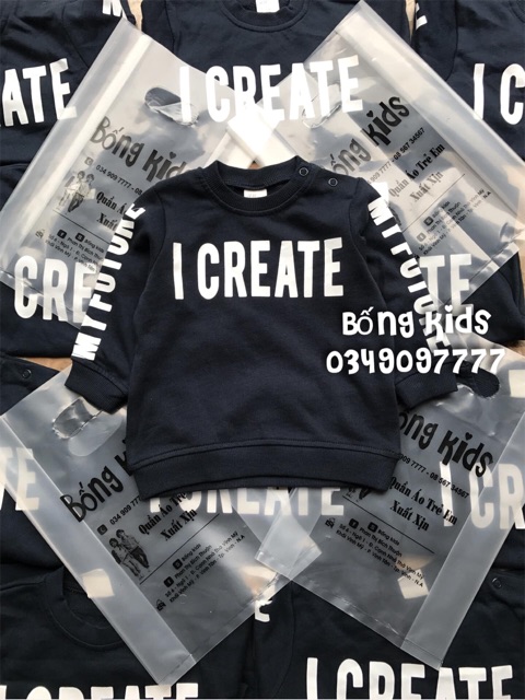 Áo Nỉ Bé Trai I Create Navy