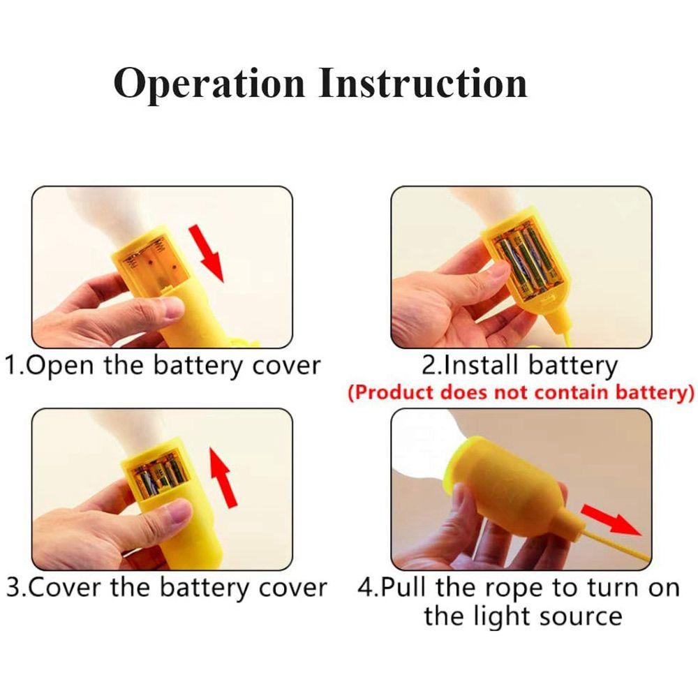 1x / 4x / 8 Bóng Đèn LED Treo Lều Cắm Trại Chạy Pin Kiểu Retro