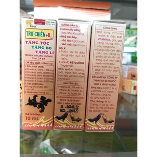 Trợ chiến+ B12 giúp tăng bo, tăng tốc, tăng lì cho gà đá 10ml