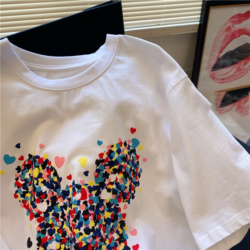 NRVP Áo thun tay ngắn cổ tròn thời trang mùa hè phong cách Hàn Quốc