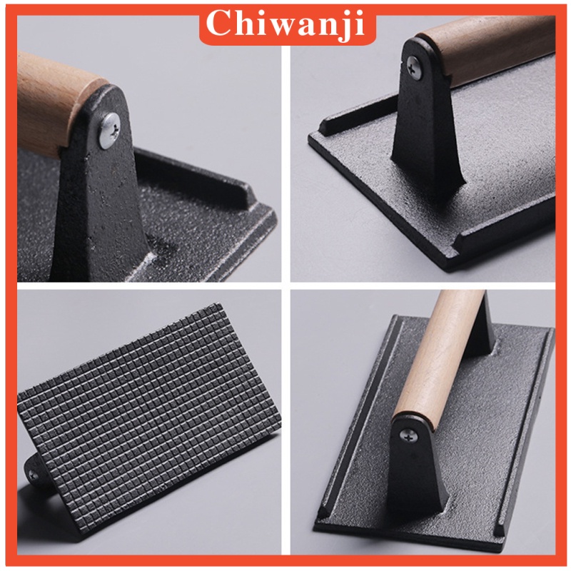 [CHIWANJI]1.2kg Cast Iron Steak Weight Burger Press Bacon Press Grill Summer BBQ Gift