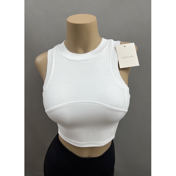 Áo ba lỗ cổ cao ANNAKIKI hai lớp- A48