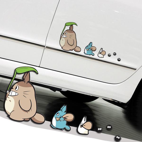 Totoro Dán Xe Cá Tính Phim Hoạt Hình Hoạt Hình Sáng Tạo Vui-Baby In Car Sticker Dễ Thương Tạo Sự Cảnh Giác Chạy Chậm Xe Phía Sau Cho Xe Khủng Long Cơ Thể Không Bị Trầy Xước Dán Kính Trang Trí