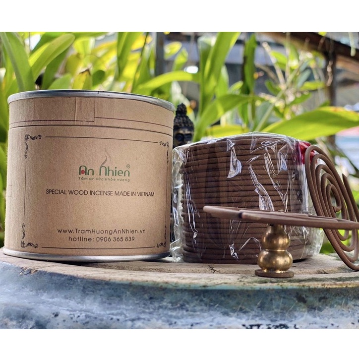 Nhang Vòng Trầm Hương An Nhiên Cao Cấp 4H, Hương, Nhang Thờ Cúng Dâng Hương, Thưởng Lãm, Xông Nhà, V4HCC- Hộp 48 Cái