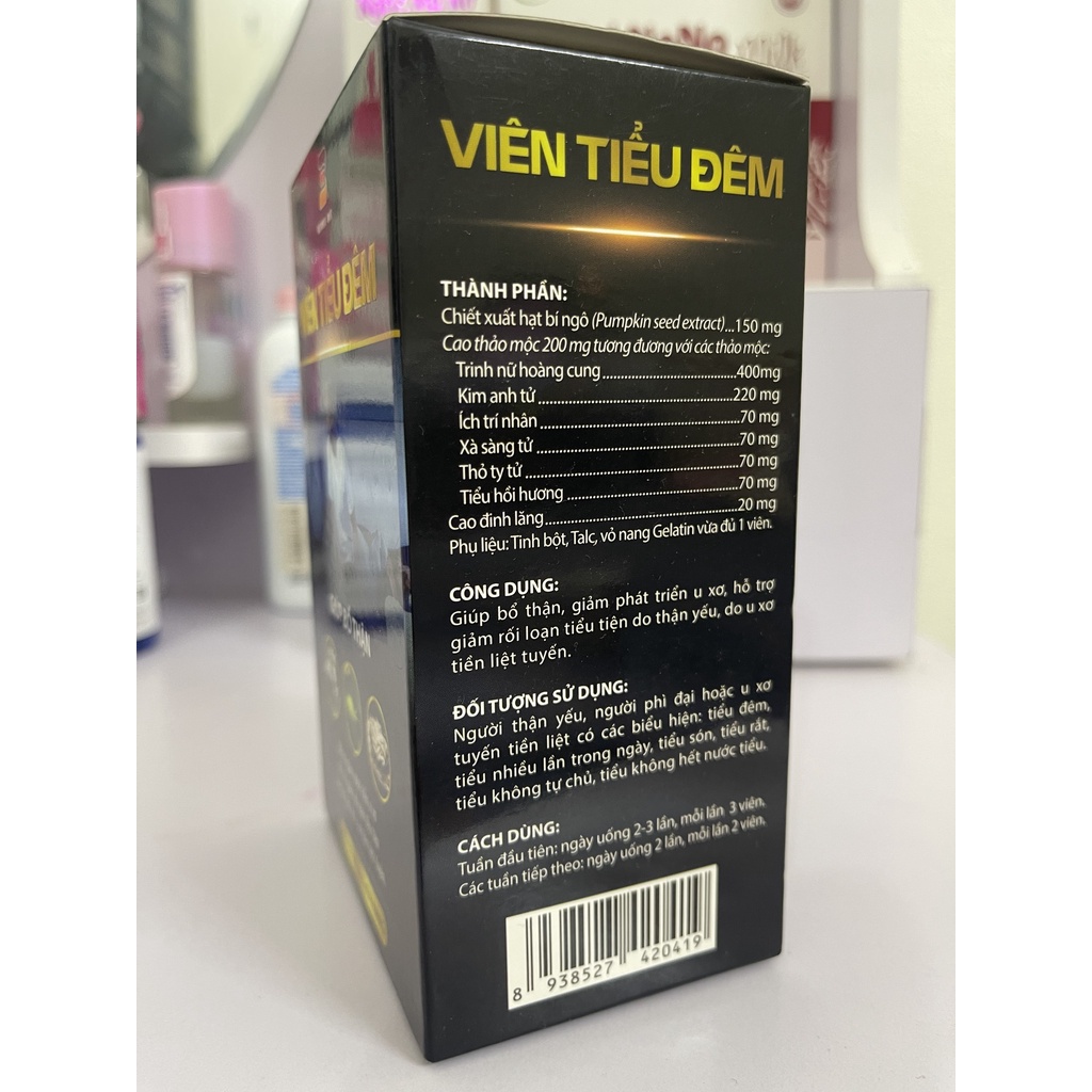 Viên Tiểu Đêm BENMAX BenD hộp 50 viên, hỗ trợ giảm phát triển u xơ, hỗ trợ giảm rối loạn tiểu tiện do thận yếu