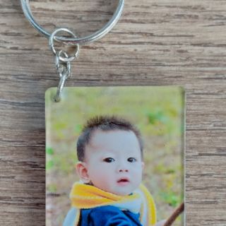Móc khoá biển số xe in hình 2 mặt