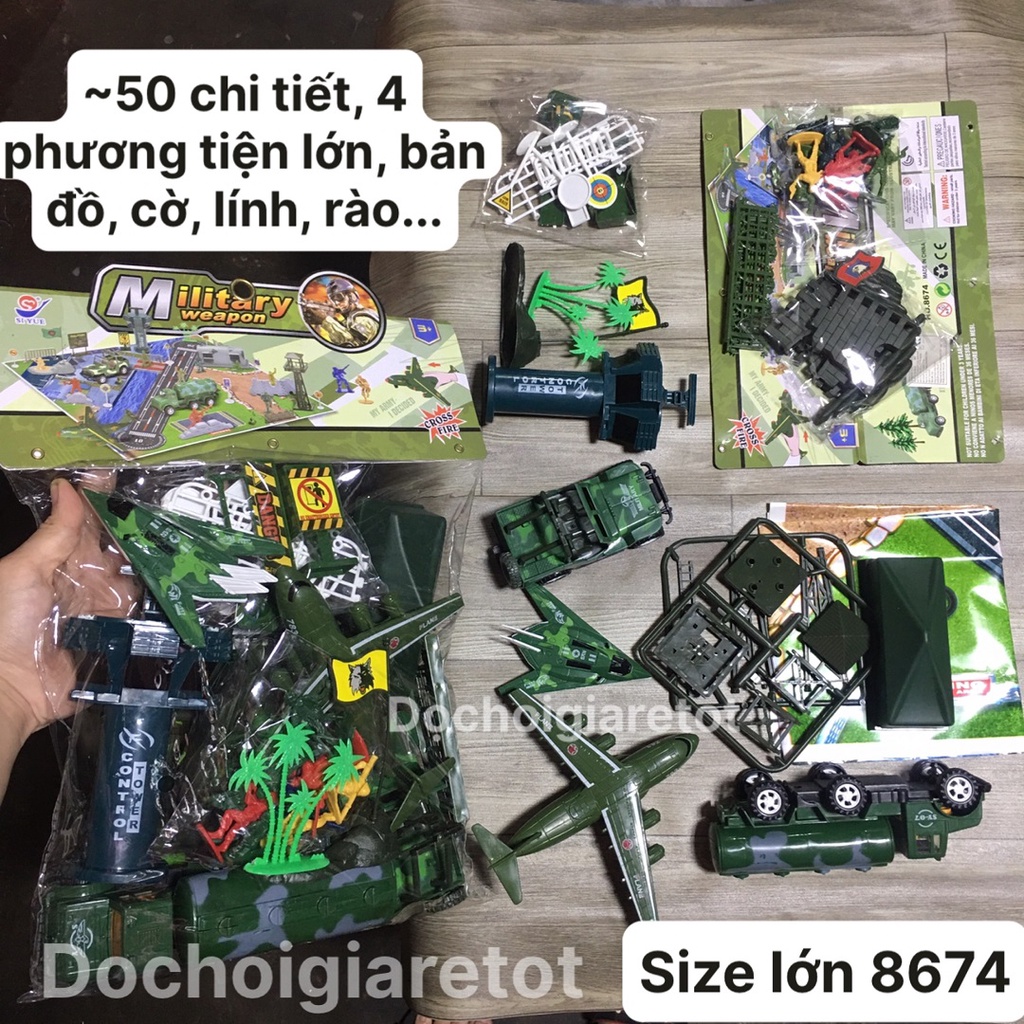 Túi Đồ Chơi Mô Hình Lính Quân Đội Bằng Nhựa Cho Bé Nhiều Chi Tiết Hấp Dẫn