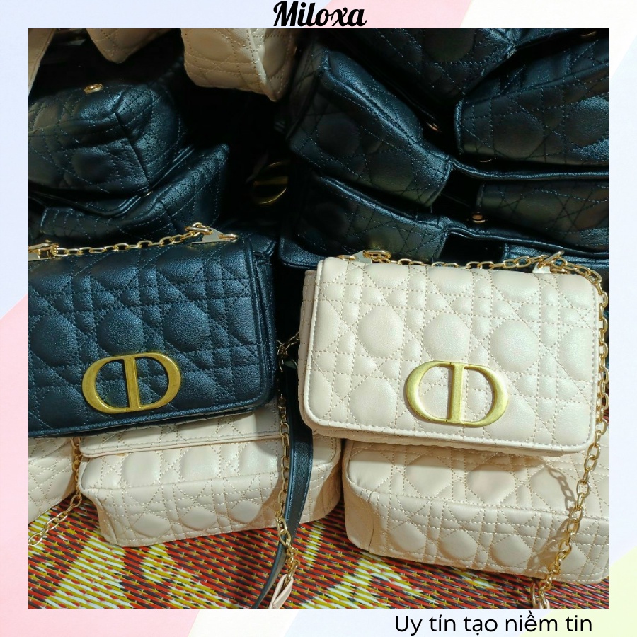 Túi đeo chéo hộp Dior da PU cao cấp, sang chảnh VIP