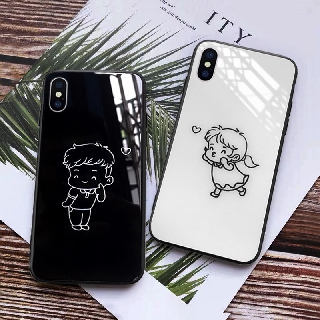 Ốp lưng iphone kính cặp đôi yêu thương cho iphone 13 pro max mini 6 s plus 7 8 plus Xr X s max 11 pro max 12 pro max