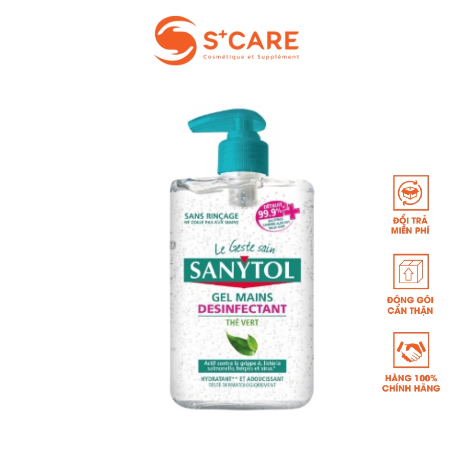 Gel rửa tay khô Sanytol chính hãng 250ml - Sản phẩm sát khuẩn chất lượng cao, an toàn với da