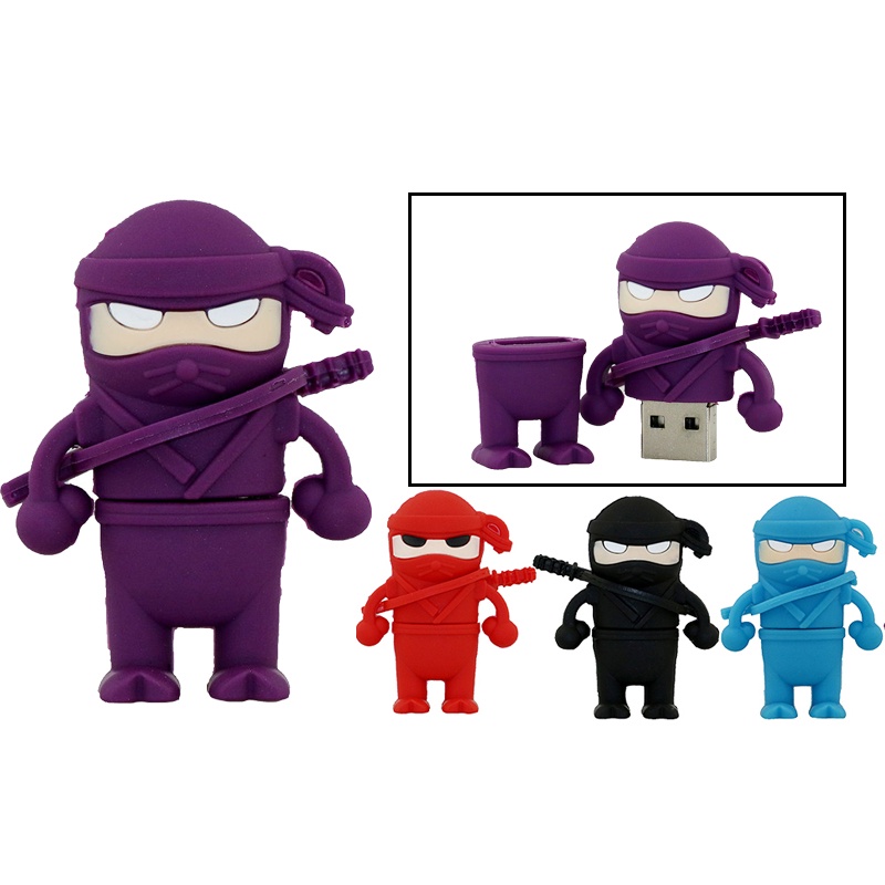 Ninja Pen Drive USB Flash 8Gb 4GB 32 16GB Thẻ nhớ hoạt hình U Disk Boy Memory Stick