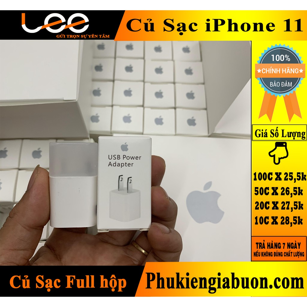 Củ sạc iphone 11 (Hàng Xuất siêu thị)