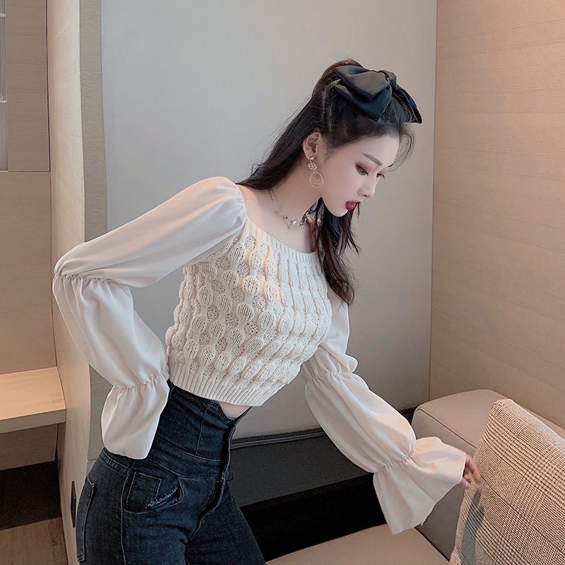 Áo Sơ Mi Chiffon Tay Dài Giả Hai Lớp Thời Trang Dành Cho Nữ