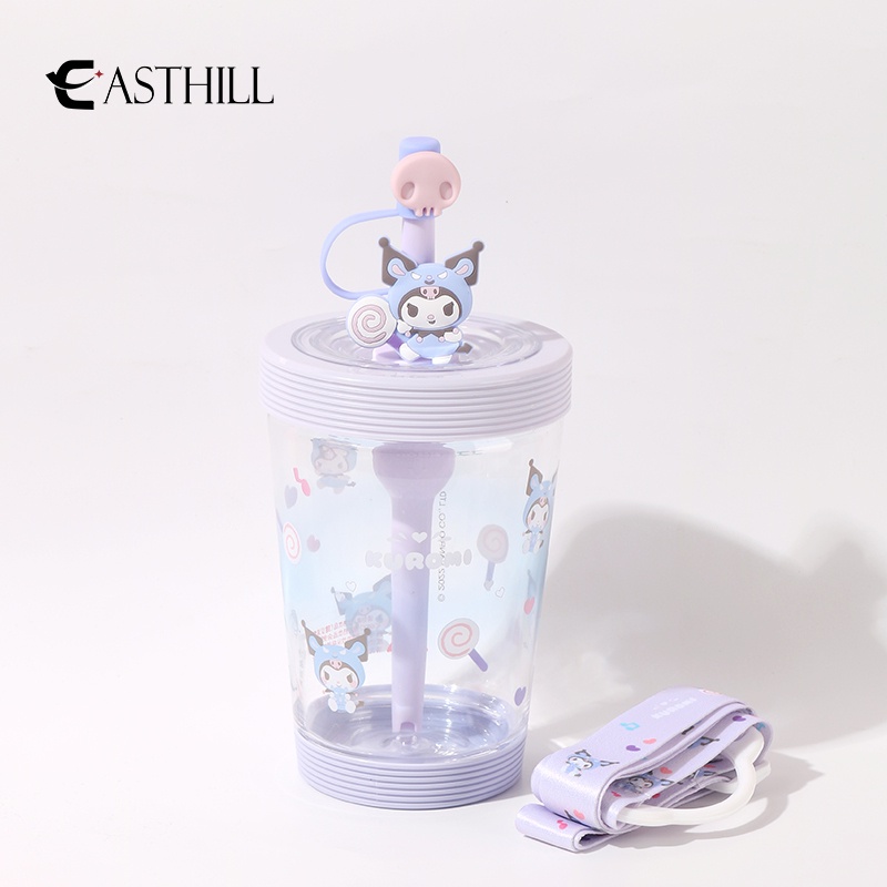 Cốc Uống Nước 535Ml Họa Tiết Hoạt Hình Kuromi My Melody Cinnamoroll Purin Sanrio Dễ Thương Cho Bé Gái