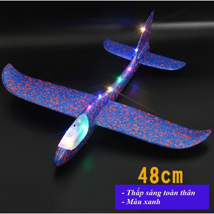 Máy bay xốp loại to [XẢ KHO] sáng đèn thân bay cực kỳ đẹp - loại 48cm