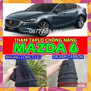 THẢM TAPLO MAZDA6 (2021-2020)-(2019-2018) NHUNG LÔNG CỪU-DA VÂN CARBON