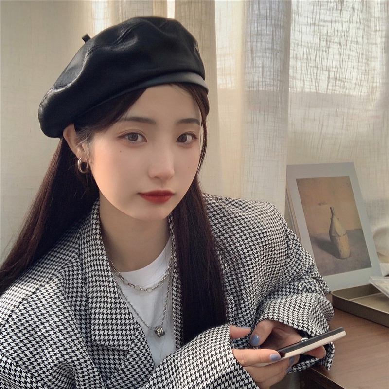 Mũ Beret Màu Sắc Trơn Phong Cách Nhật Bản Thời Trang Mùa Hè Cho Nữ