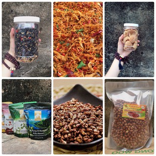 Cb 0.5kg khô gà lá chanh cay + 5 món ăn vặt