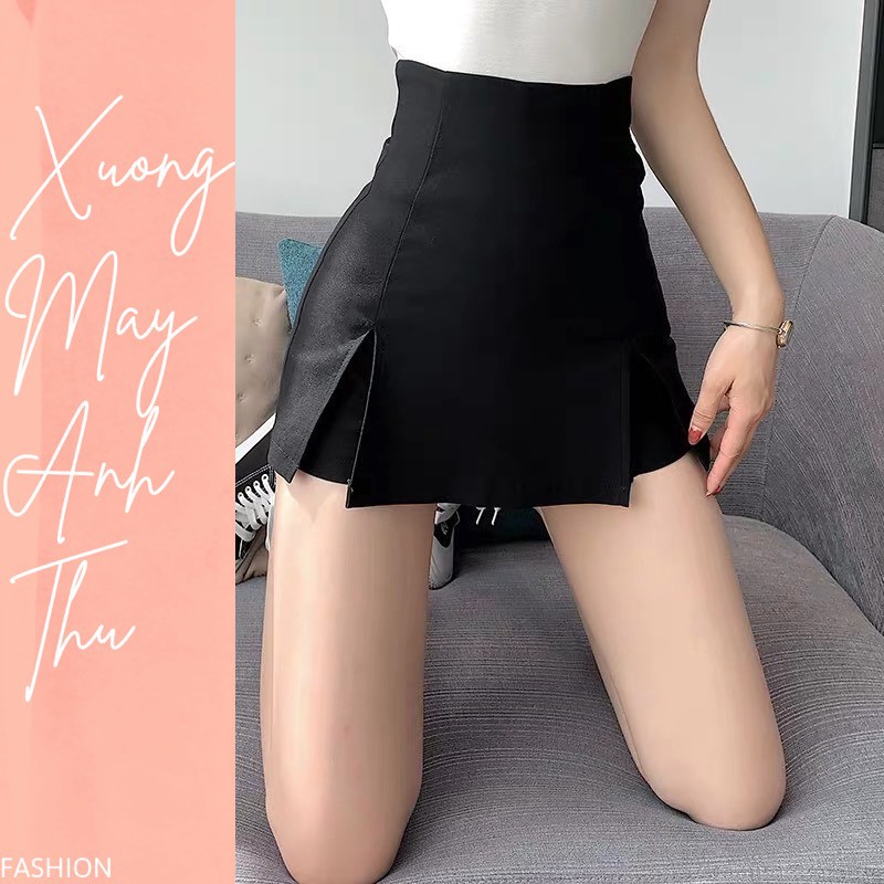 Quần đùi giả chân váy xẻ 2 bên nữ - Short thiết kế dáng ngắn hot girl, shorts cộc bánh bèo tiểu thư ulzzang HOT