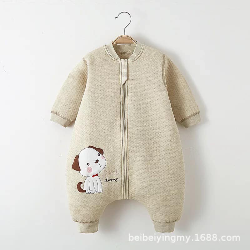 Túi ngủ mùa đông cho bé 100% COTTON HỮU CƠ TỰ NHIÊN không chất tẩy nhuộm với lớp bông trần cực kỳ ấm và mềm mại