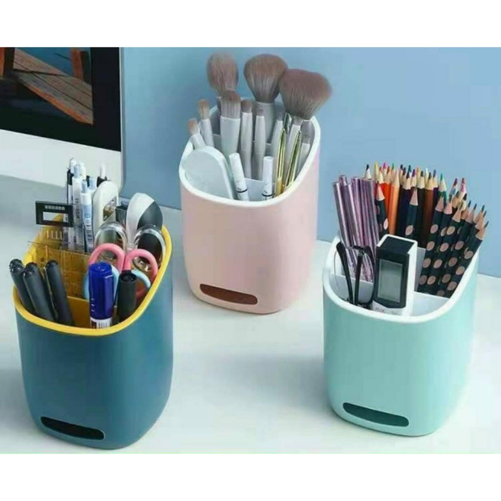 Khay Đựng Đồ Đa Năng Chia 3 Ngăn Nhật Bản Giá Để Điều Khiển Ngăn/ Hộp Cắm Bút, Điện Thoại