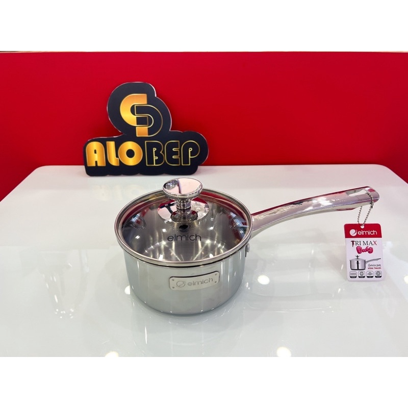 Quánh inox 3 lớp cao cấp đáy liền Elmich Trimax baby El-3848 size 14cm nồi nầu bốt trẻ em