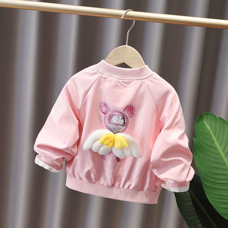 Áo Khoác Bóng Chày Dễ Thương Cho Bé Gái