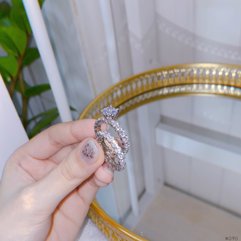 Nhẫn xi bạch kim