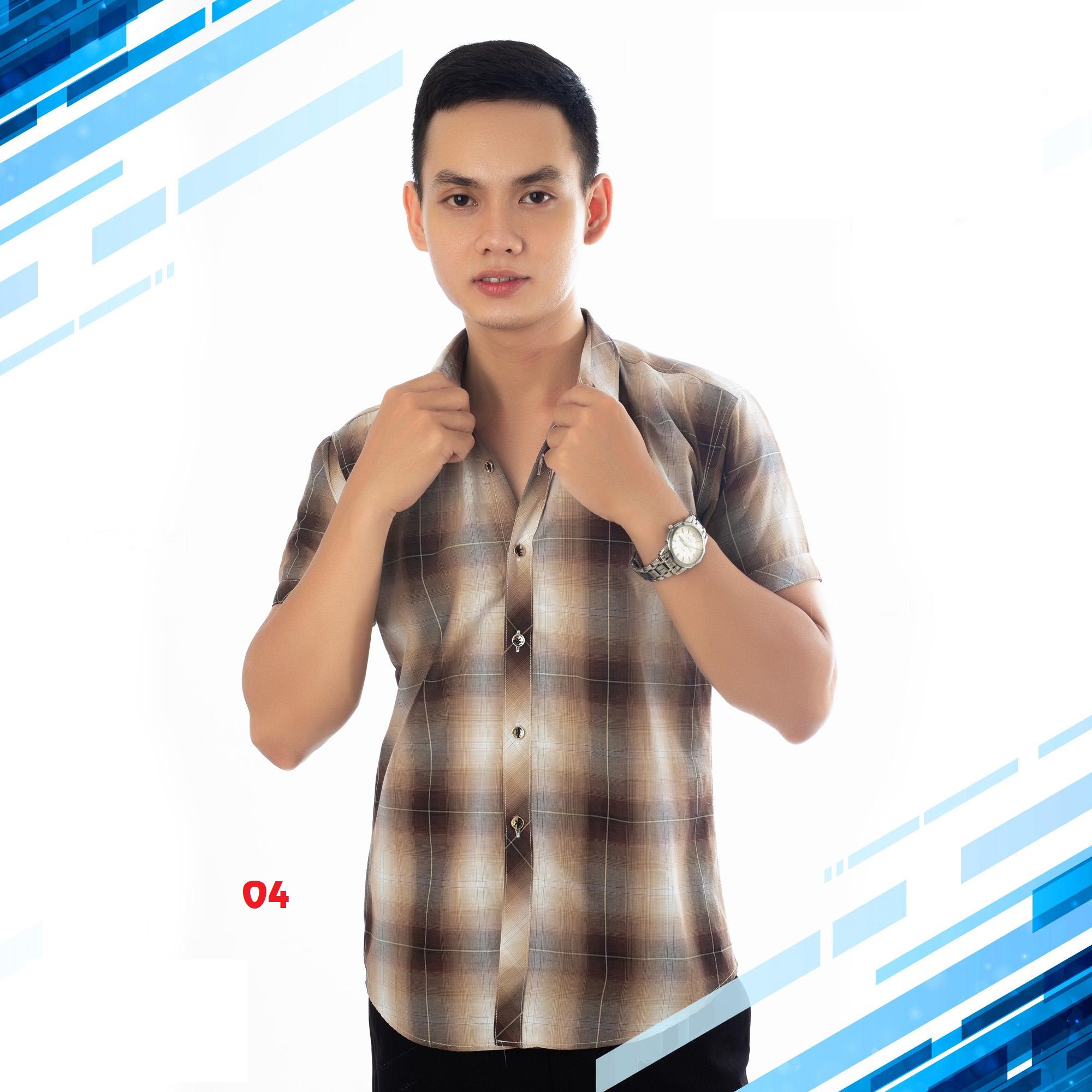 Áo sơ mi nam body CARO đăc sắc, Tay dài và tay ngắn, size đến 75kg - NH Shop | BigBuy360 - bigbuy360.vn