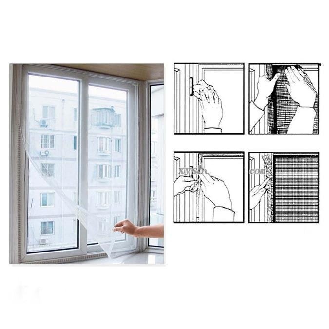 Gia Dụng FREESHIPLưới rèm dán cửa sổ chống muỗi ruồi bọ côn trùng lọc sạch bụi bẩn nhà cửa kích thước 1.35*1.5m