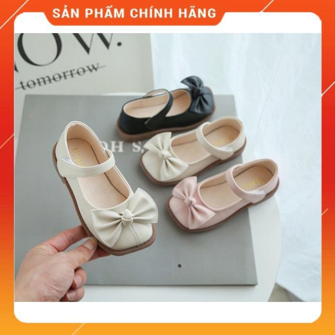 Giày búp bê cho bé giày cho bé đế mềm,quai dán và gắn nơ dễ thương Hàng Chính Hãng