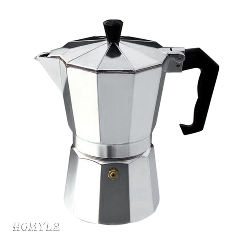 Moka Pot Coffee Maker Stovetop Espresso Maker, 3 Cups, Silver