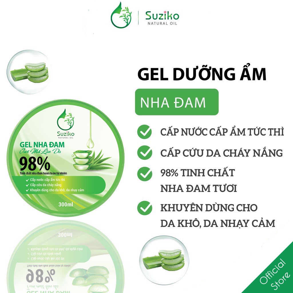 Gel nha đam dưỡng ẩm làm mềm da 300ml SUZIKO