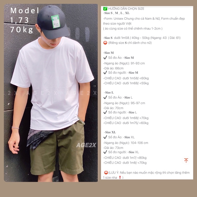 Top 10 màu áo thun trơn nam unisex chính hãng AGE2X bán chạy nhất năm qua