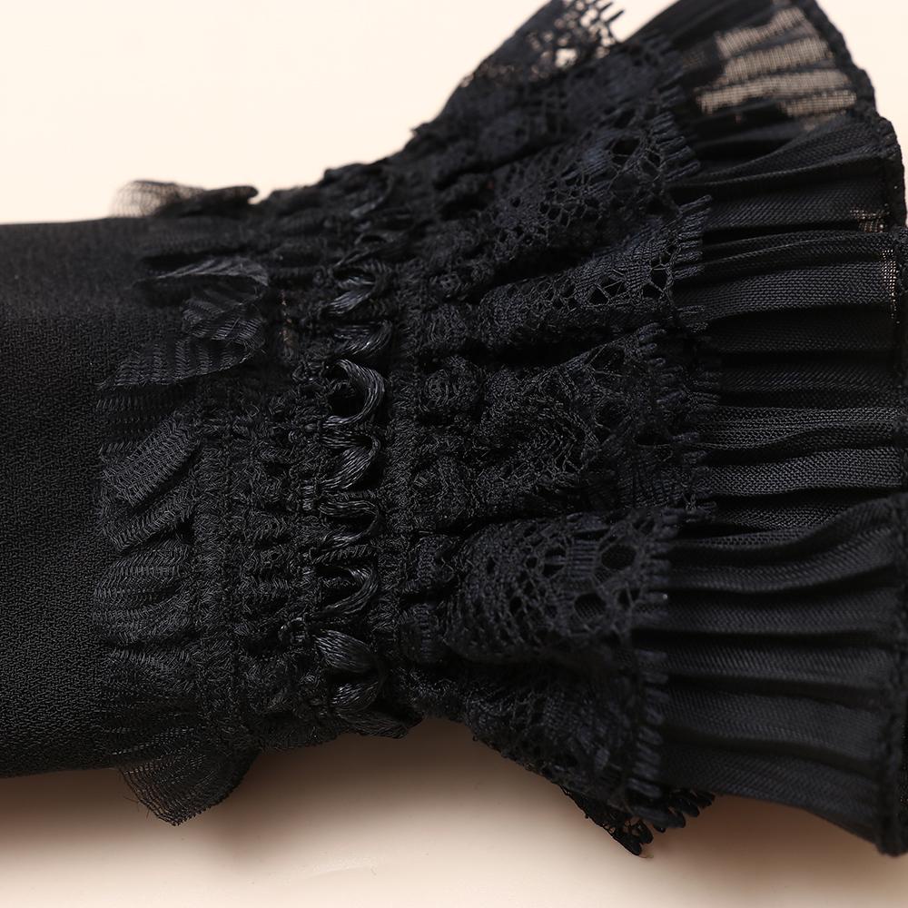 Găng Tay Áo Giả Ren Nhún Bèo Phong Cách Công Chúa Lolita