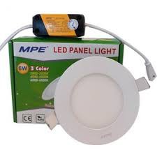 Đèn Led Âm Trần 6W Tròn MPE Cao Cấp - Đèn Panel,downlight Led 6w - Bảo hành 2 năm chính hãng