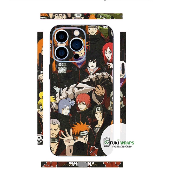 Tấm dán Skin Mặt Sau Naruto FULL VIỀN Dành Cho 13prm , 12prm , 11prm , x , xsm , ip11 , ip12 , ip13 - FukiShop