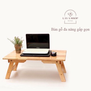 Bàn gỗ đa năng gấp gọn - Bàn trà sofa/cafe ngồi bệt kiểu dáng Nhật gỗ thông cao cấp