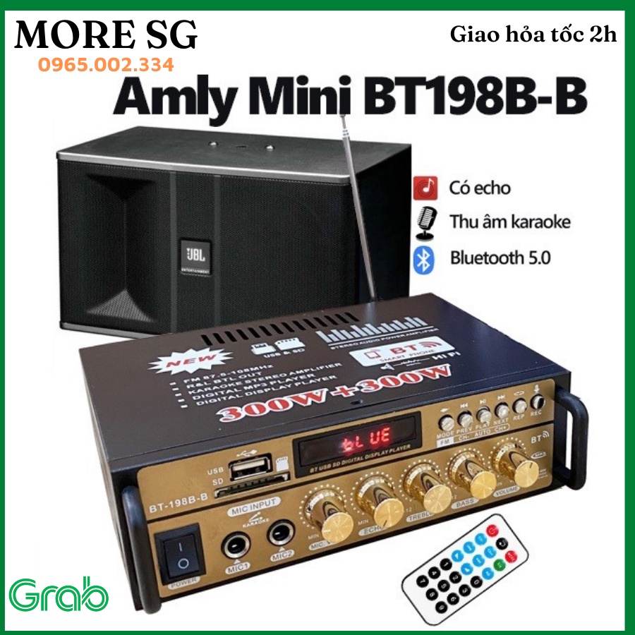 Ampli Mini Bluetooth Giá Rẻ, Amly Karaoke Mini Bluetooth BT-298A KAW Cao Cấp Công Suất Lớn, Chức Năng Đa Dạng