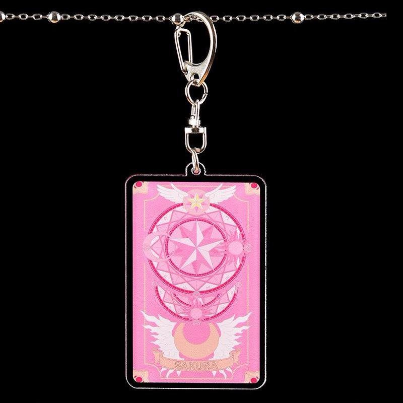 ( Mica trong acrylic ) Móc khóa anime Cardcaptor Sakura Thủ lĩnh thẻ bài vòng phép treo chibi anime