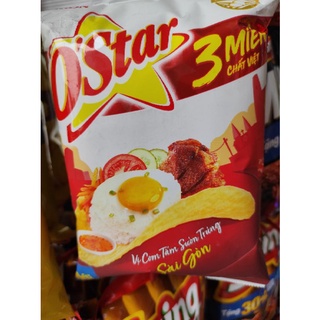 Combo 2 gói bim bim O'star vị cơm tấm sườn Trứng gói 32g