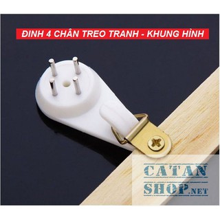 Đinh treo khung tranh 4 chân treo tranh, móc chìa khóa,móc treo đồ đóng tường không cần khoan tường GD382-DinhTT-4ch